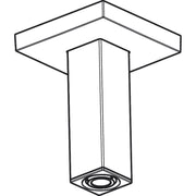 Hansgrohe - Deckenanschluss E 100mm mattschwarz