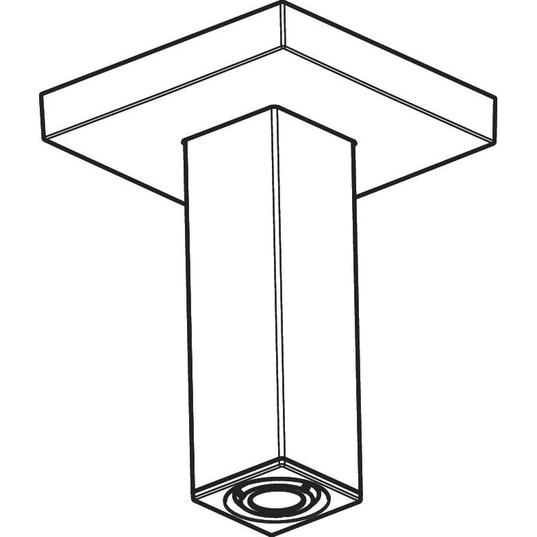 Hansgrohe - Deckenanschluss E 100mm mattschwarz