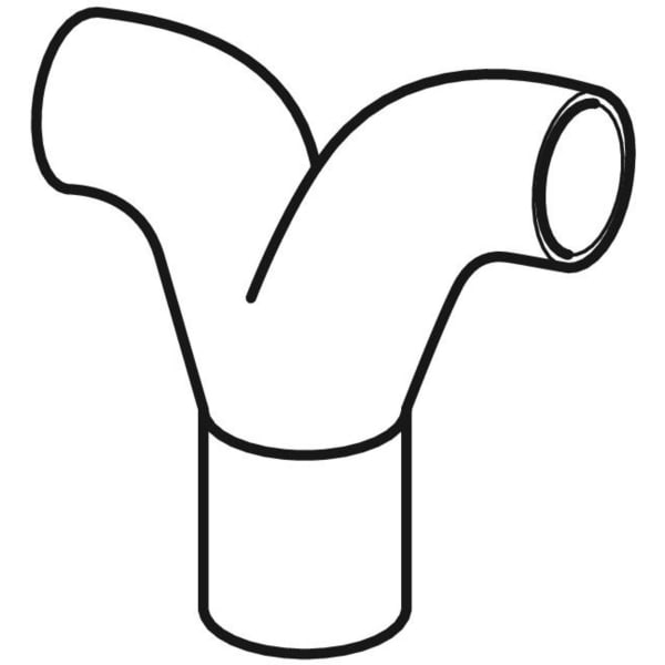Geberit Vertriebs - PE Doppelanschlussbogen 90Gr d75/56 365.472.16.1