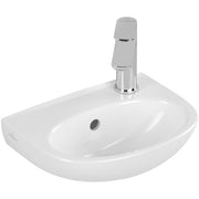 VILLEROY & BOCH - Handwaschbecken O.novo Oval 1HL. rechts mit Überlauf Weiß Alpin
