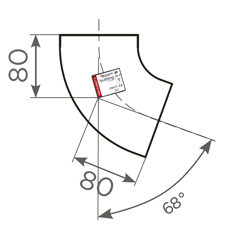 Fornatis - Bogen DN 80 70 Grad