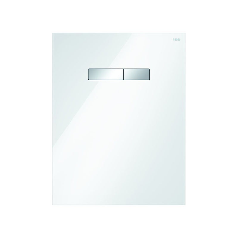TECE SE - TECElux-Betätigungsplatte Glas weiß, Tasten Chrom glänzend, # 9650001