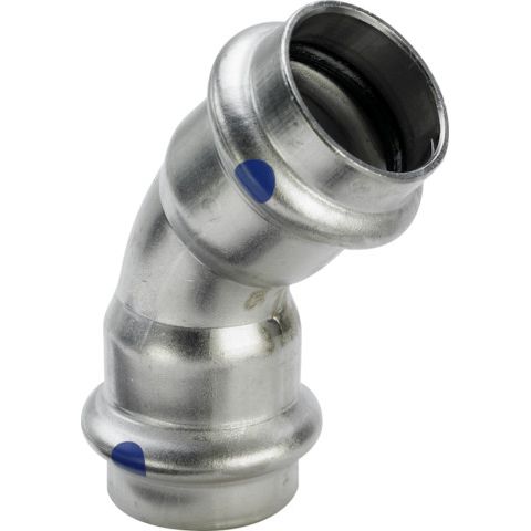 Viega - Bogen 45 Grad SANPRESS Inox 2326LF labsfrei 15mm