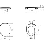 Ideal Standard - WC-Sitz TONIC K7061 weiß,Softclosing