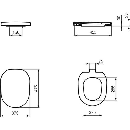 Ideal Standard - WC-Sitz TONIC K7061 weiß,Softclosing