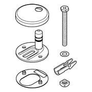Grohe - Befestigungssatz 49529 für Bau Keramik WC-Sitz und Deckel chrom