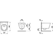 LAUFEN - T-WC wandh. Kartell 490x370x355 spülrandlos Ausf. kurz weiß