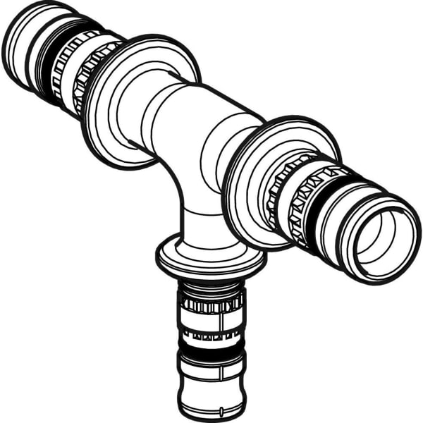 Geberit Vertriebs - Mepla T-Stück reduziert PVDF d50-32-50