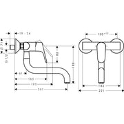 Hansgrohe - Spültisch EHM Wand FOCUS 31825 chrom