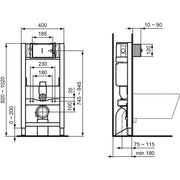 Ideal Standard - WC-Element M PROSYS, freistehend