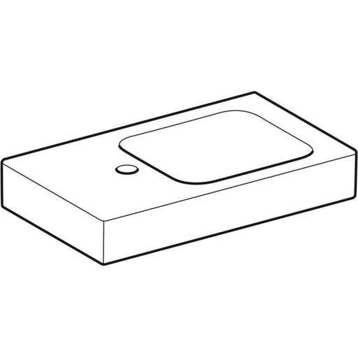 Geberit Vertriebs - Waschtisch ICON xs 124153 Abl.links, 530x310mm weiß
