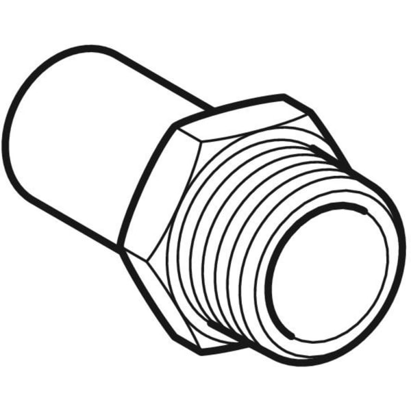 Geberit Vertriebs - Rotguss Übergangsstück mit AG Einschubende, Du: 15mm - 1/2, # 61932