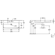 VILLEROY & BOCH - Waschbecken Finion 1000x470mm re-eckig 1HL. o. ÜL. Stone White cplus
