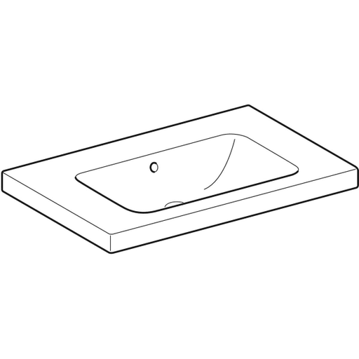 Geberit Vertriebs - iCon Light Waschtisch 75x48cm Ablagefl., o. Hl., m. Ül., weiß KeraTect