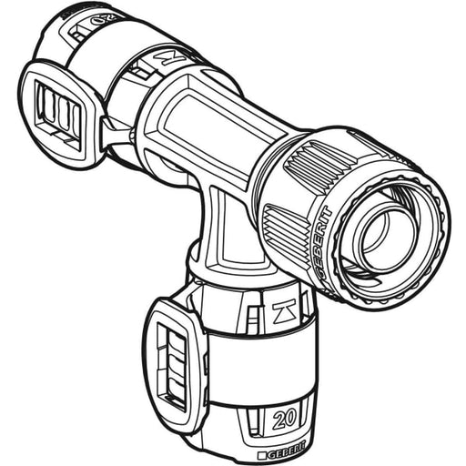 Geberit Vertriebs - FlowFit Übergangs-T-Stück mit MasterFix PPSU d16-d16-MF20