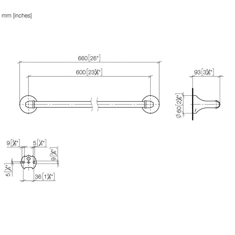Dornbracht - Badetuchhalter MADISON 83060361 platin