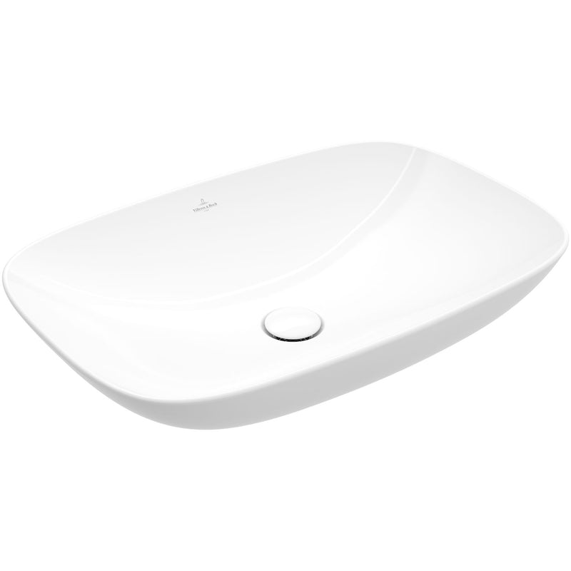 VILLEROY & BOCH - Aufsatzwaschbecken eckig 620x420mm ohne Hahnloch/Überlauf weiß