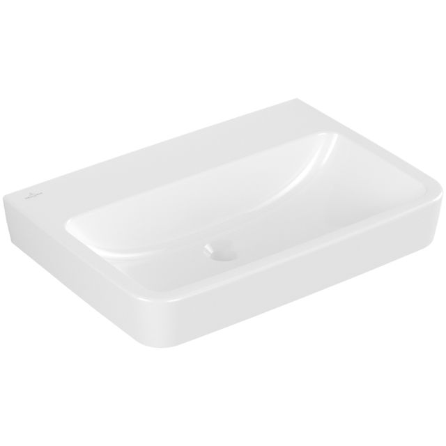 VILLEROY & BOCH - Waschbecken O.novo 650x460mm Eckig o. Überlauf Weiß Alpin AntiBac CeramicPlus