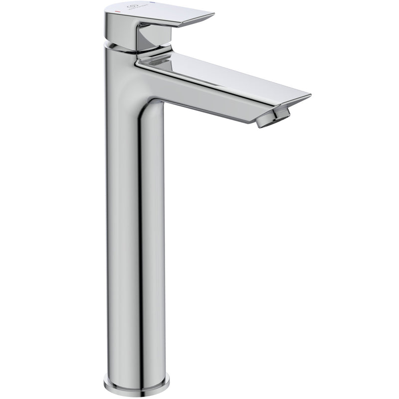Ideal Standard - Waschtischarmatur TESI,m.verl.Sockel, 5 l/min., o.Ablgarn., Ausld.140mm, Chrom