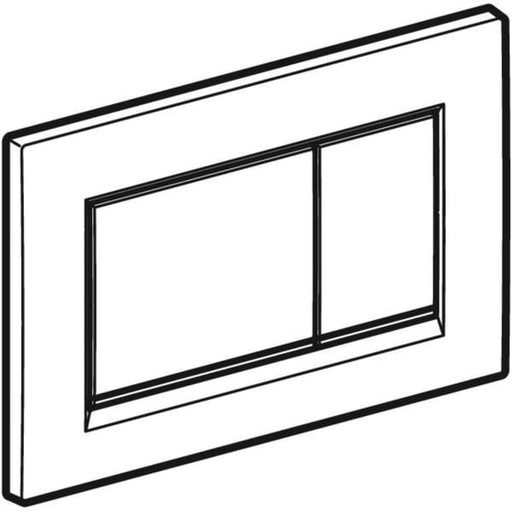 Geberit Vertriebs - Sigma20 (ex Sigma30) BetPl., 2-M-Sp. Square, schw matt lack, Etc/schwarz