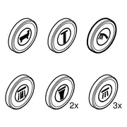 Grohe - Symbolkappen 14077 für SmartControl Fertigmontagesets