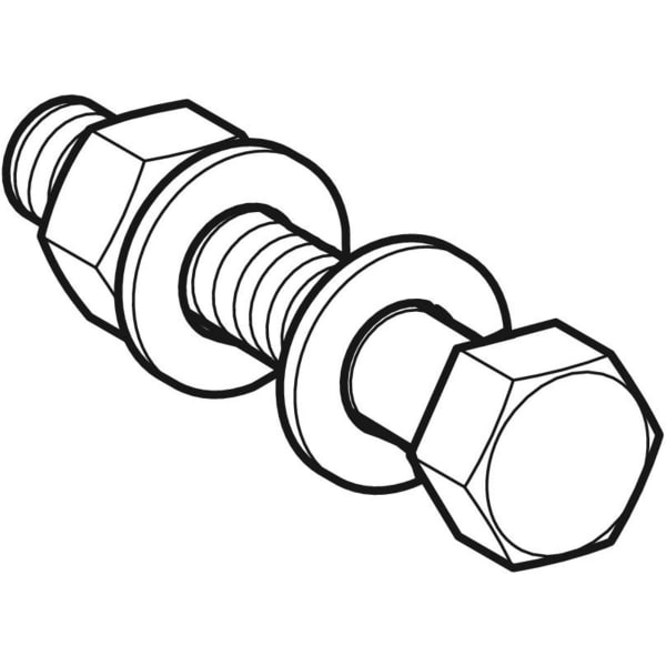 Geberit Vertriebs - Schraubenset für Flanschverbindung aus Stahl verzinkt 16x65