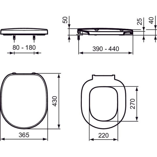 Ideal Standard - WC-Sitz CONNECT E712801 weiß