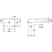 VILLEROY & BOCH - EinbauWT Loop&Friends 4A6500 600x405 mm re-eckig m. ÜL. Weiß Alpin cplus
