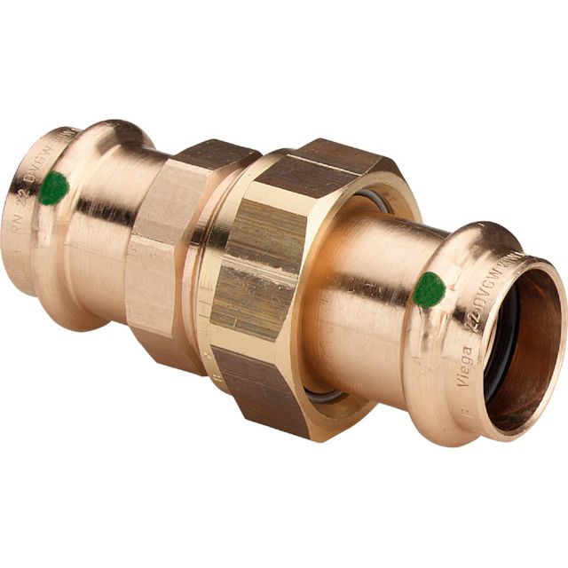 Viega - Verschraubung SANPRESS 2260 flachdichtend 42mm Siliziumbronze