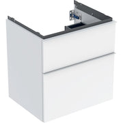 Geberit Vertriebs - iCon Unterschrank für WT, 2 Schubl. 59,2x61,5x47,6cm, weiß hgl./Gr.weiß matt