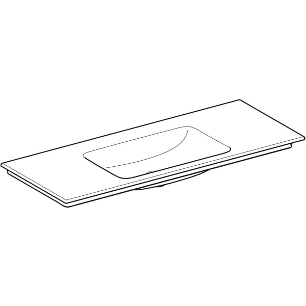 Geberit Vertriebs - ONE Möbelwaschtisch 120x48 cm Abg.verti., o.Hl., o.Ül., weiß, KeraTect