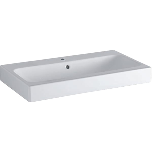 Geberit Vertriebs - Aufsatzwaschtisch ICON, 750x485mm m. Hl., m. Ül., weiß, KeraTect