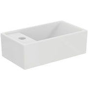 Ideal Standard - Handwaschbecken EUROVIT+, 1 Hl., m.Ül., Ablg.links, 370x210x120mm, Weiß