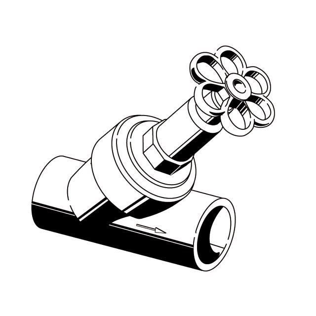 aquatherm - Schrägsitzventil-FUSIOTHERM 41112 32mm, ohne Entleerung