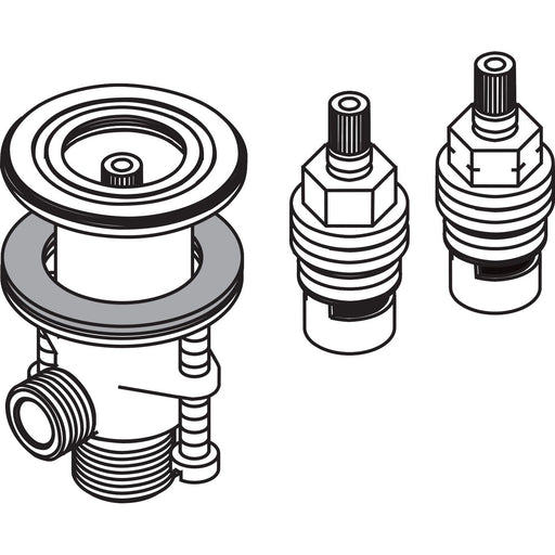 Hansgrohe - Absperrventil 3-Loch WT-Armatur 97357000 warm