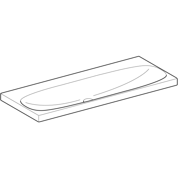 Geberit Vertriebs - Acanto Waschtisch 120x48cm einfache Bef., o. Hl., o. Ül., weiß Tect