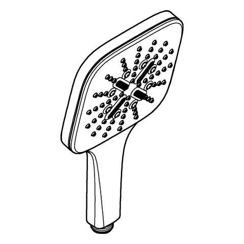 Grohe - Handbrause RAINSHOWER 130 SmartActive Cube 26551 moon white/chrom