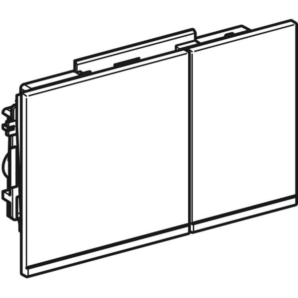 Geberit Vertriebs - BetPl. Omega60, für 2-Mengen-Sp. Glas schwarz ET