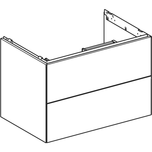Geberit Vertriebs - ONE Unterschrank für WT/-Platte 2 Schubl., 74x50,4x47cm, schwarz matt