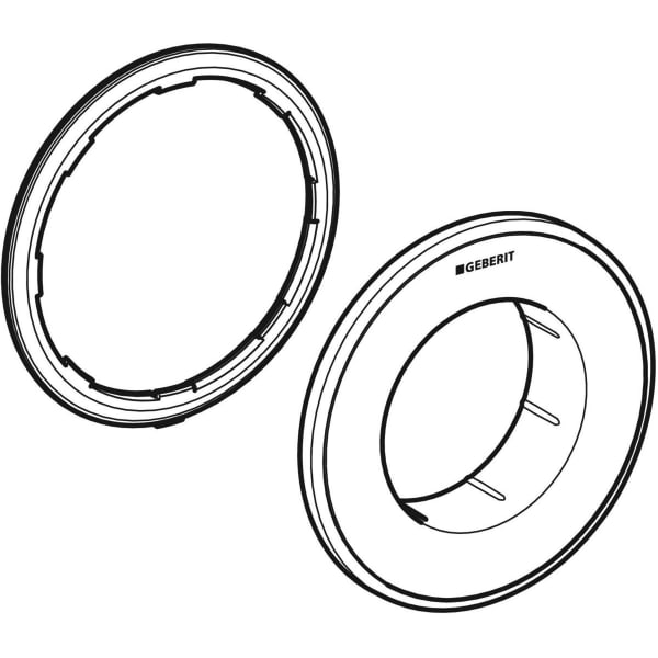 Geberit Vertriebs - Typ 10 Rosette für Fernbetätigung Round, UP-Drücker, schwarz/schw matt