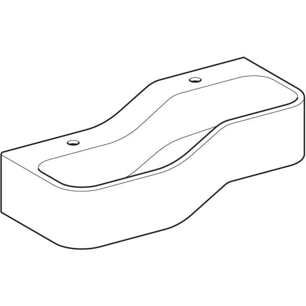 Geberit Vertriebs - Bambini Spiel-/Waschlandschaft B:90cm 2 Waschpl., tieferes B li, 2 Hl., weiß