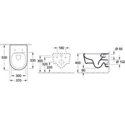 VILLEROY & BOCH - Wand-Tiefspülklosett DirectFlushA18 WC-Sitz Slim/SoftCl. Typ 4657RS01 weiß