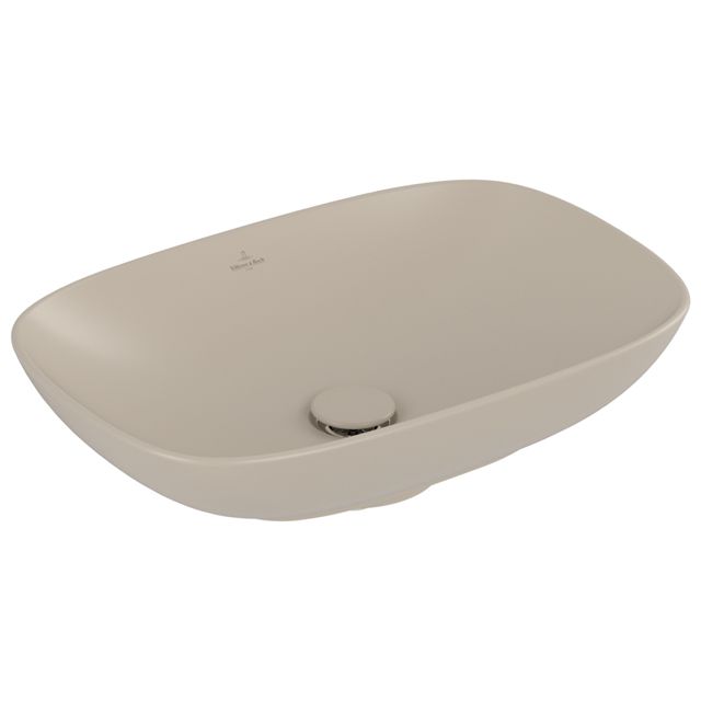 VILLEROY & BOCH - Aufsatzwaschbecken Loop&Friends 560x 380mm Rechteck o. ÜL. Almond CeramicPlus