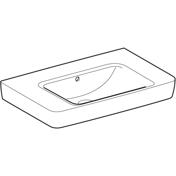 Geberit Vertriebs - RENOVA Plan WT mit Ablagefl., 75x48cm o. Hl., m. Ül., weiß, NEU
