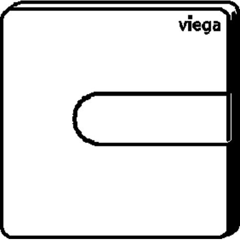 Viega - Urinal Betätigungsplatte VfS 23 8613.2 aus Kunststoff weiß alpin