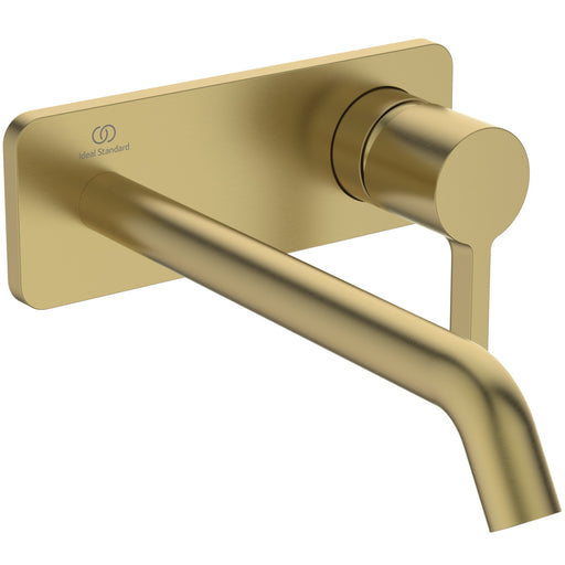 Ideal Standard - Wand-Waschtischarmatur JOY, BS2, eckige Rosette, Ausld.225mm,Brushed Gold