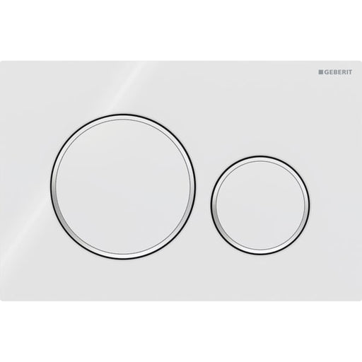 Geberit Vertriebs - BetPl. SIGMA20 für 2-Mengen-Sp. weiß/glanzchrom/weiß