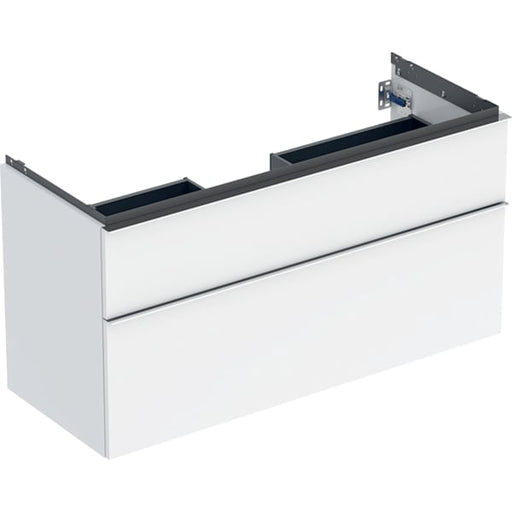 Geberit Vertriebs - iCon Unterschrank für WT, 2 Schubl. 118,4x61,5x47,6cm, weiß hgl/Gr. chrom