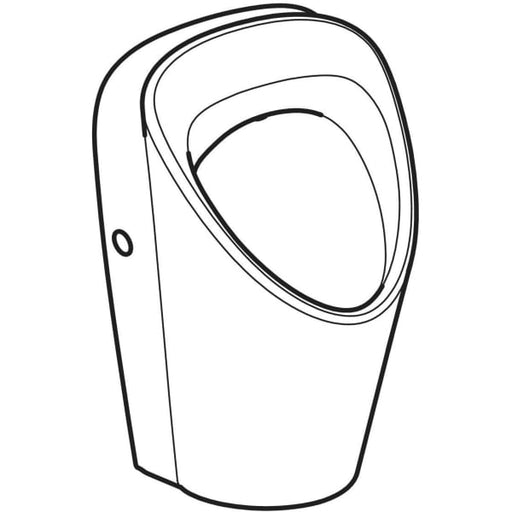 Geberit Vertriebs - Renova S Urinal, Zulauf von hinten Abgang hinten od. unten, weiß, KeraTect