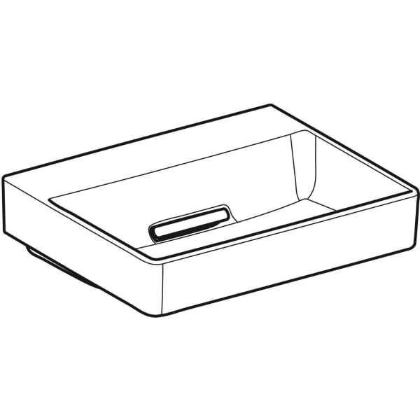 Geberit Vertriebs - ONE AS-WT, Abg. horiz., 50x41 cm o. Hl., o. Ül., weiß, KeraTect/weiß glzd